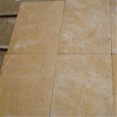 Yellow travertine tiles